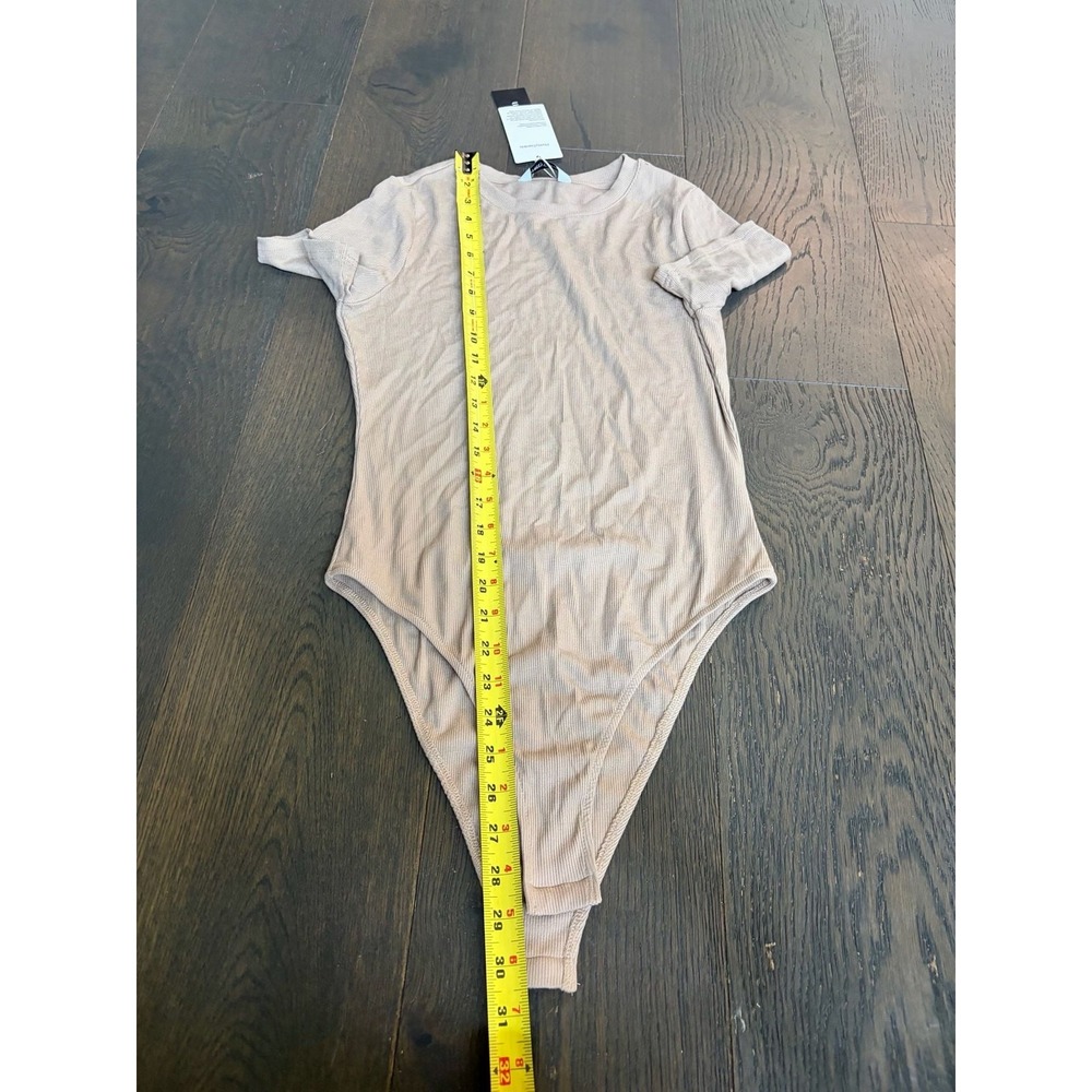 NWT PrettyGarden Women's Ribbed Crew Neck Short Sleeve Bodysuit - Picture 5 of 6